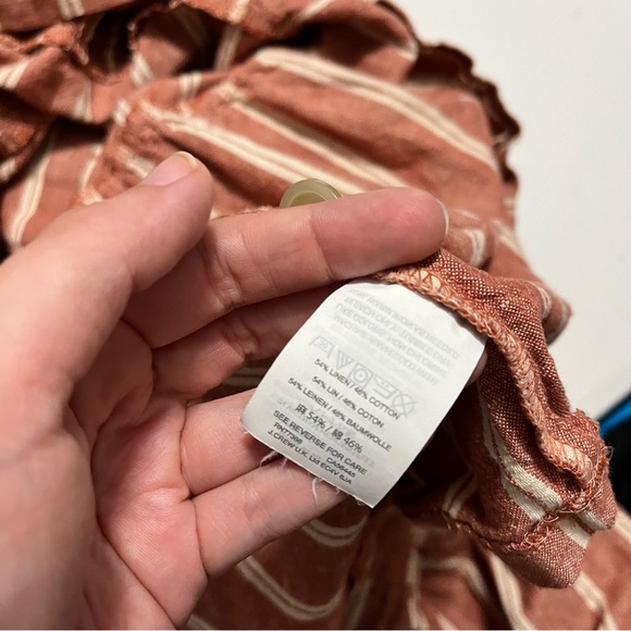 Madewell Seamed Midi Dress in Stripe Double Rusty Torch Size 14 P2 - Picture 6 of 9